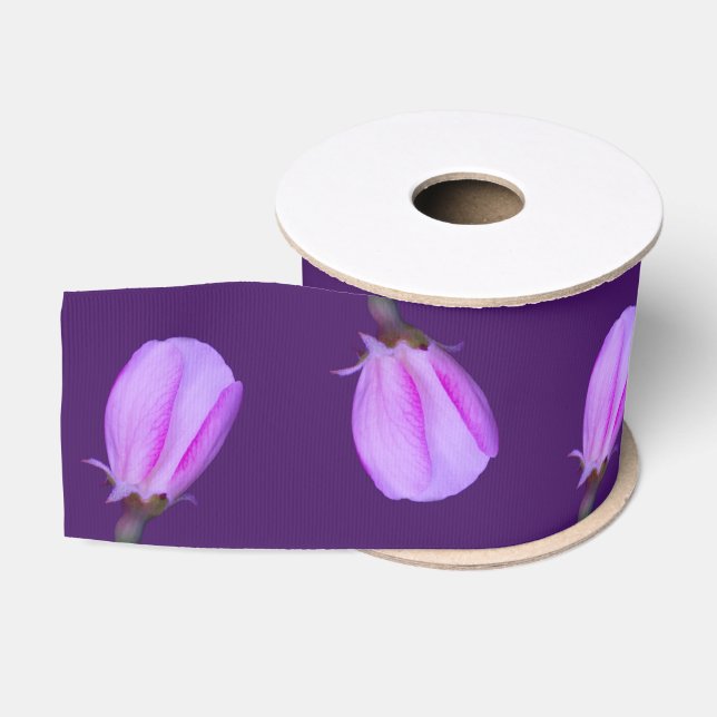 Rosa und Lila Frühjahrsblüte Ripsband (Spule)