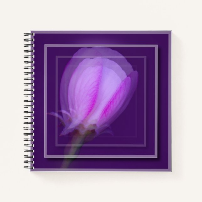 Rosa und Lila Frühlingsflora Doppelte - Spaß mache Notizbuch (Vorderseite)