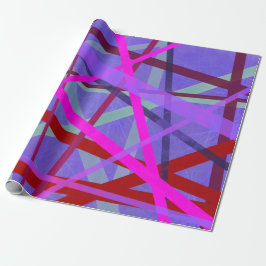 rosa und Lila geometrische Linien Geschenkpapier