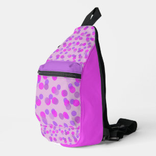 rosa und lila gepunktet crossbody bag