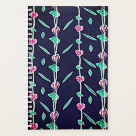 Rosa und Lila gestreifte Blume Planer