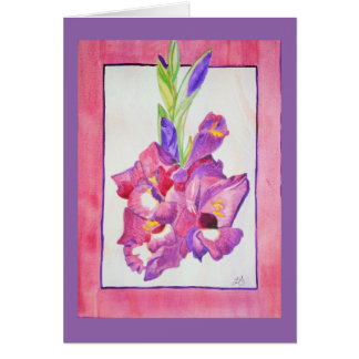 Rosa und lila Gladiola Watercolor