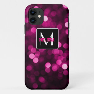 Rosa und lila glitzernde Lichter Case-Mate iPhone Hülle