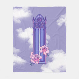 Rosa und lila gotisches Pastellfenster mit Pfingst Fleecedecke