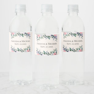 Rosa und Lila Hochzeit mit floralen Wasserfarben
