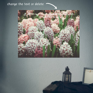 Rosa und Lila Hyazinth im Frühlingshafen Poster