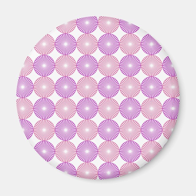 Rosa und lila Kreise Magnet (Vorne)