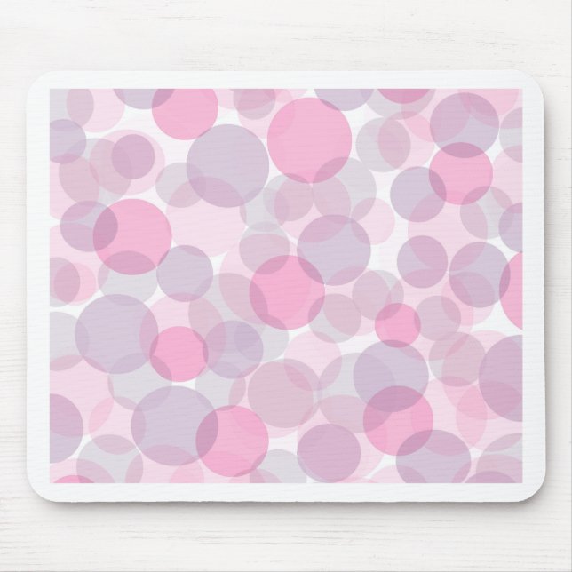 Rosa und lila Kreise Mousepad (Vorne)