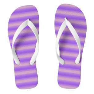 Rosa und Lila Lässige Streifen Flip Flops