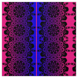 Rosa und lila Mandala-Blume Stoff
