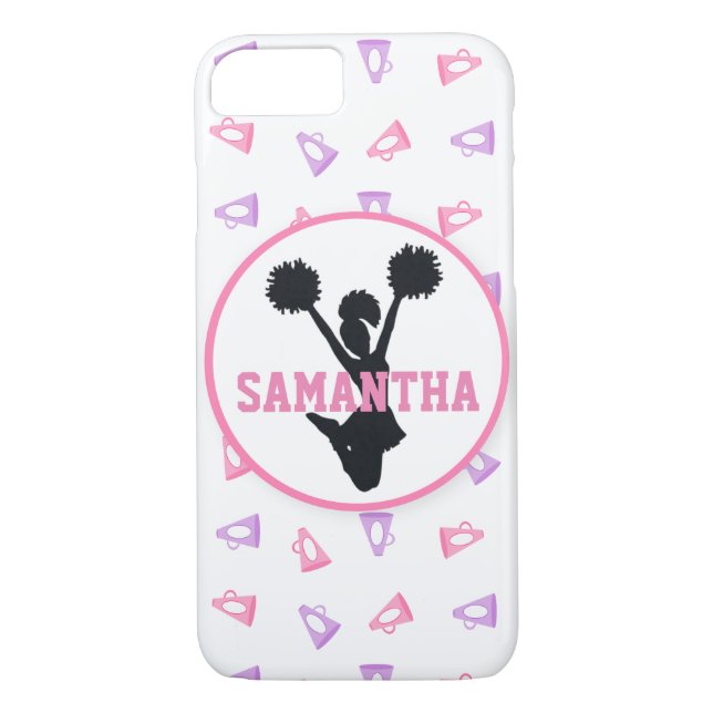 Rosa und lila Megaphon-Beifall personalisiert Case-Mate iPhone Hülle (Rückseite)