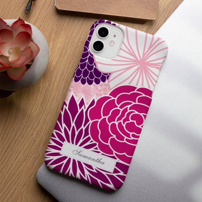 Rosa und Lila Mod, floral Case-Mate iPhone Hülle (Von Creator hochgeladen)
