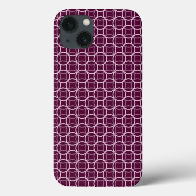 Rosa und Lila modernes Muster Case-Mate iPhone Hülle (Rückseite)