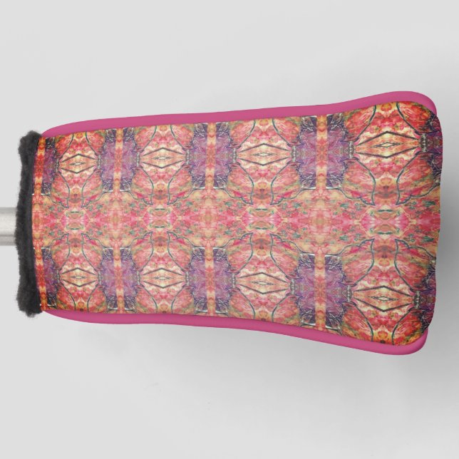Rosa und lila Muster Golf Headcover (Vorderseite)