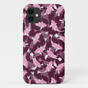 Rosa und Lila Muster - Koi Fish Case-Mate iPhone Hülle