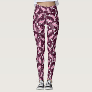 Rosa und Lila Muster - Koi Fish Leggings