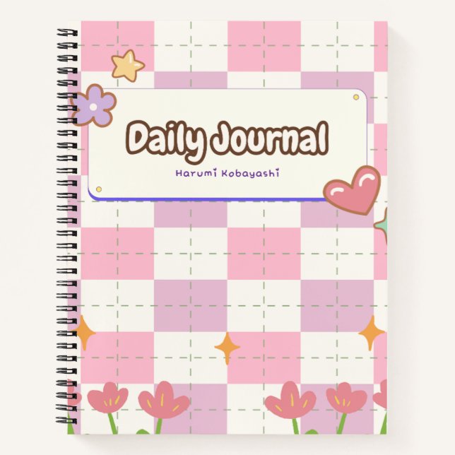 Rosa und Lila Notebook-Abdeckung Notizbuch (Vorderseite)