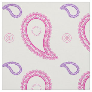 rosa und Lila Paisley-Stoffe Stoff