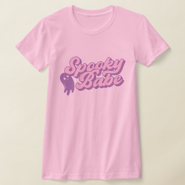 Rosa und Lila Pastellblende mit Niedlichem Geist T-Shirt (Ablage )