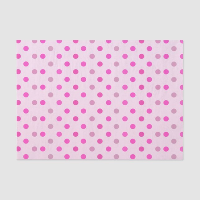 rosa und Lila Pastellpolka-Punkte Seidenpapier (Vorderseite)