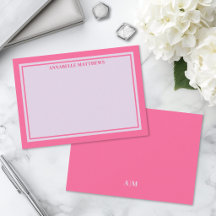 Rosa und lila personalisiertes Monogramm