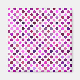 rosa und Lila Polka-Punkte Magnet