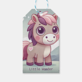 Rosa und Lila Pony im Zauberwald Geschenkanhänger