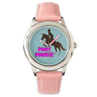 Rosa und Lila Pony Power Armbanduhr