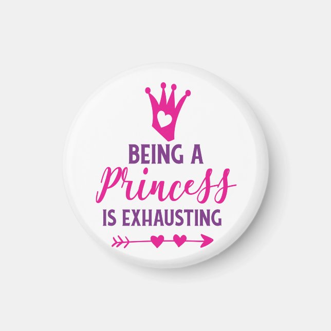 Rosa und Lila Prinzessin zu sein erschöpft Magnet (Vorne)