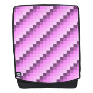 Rosa und Lila Quadrate Rucksack