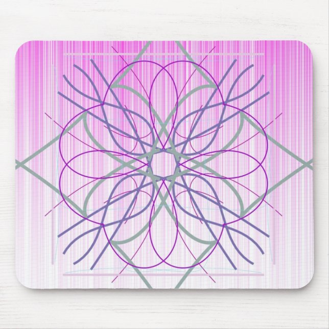 Rosa und Lila Random-Gestaltung Mousepad (Vorne)