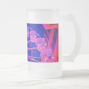 Rosa und lila Riesenrad Mattglas Bierglas