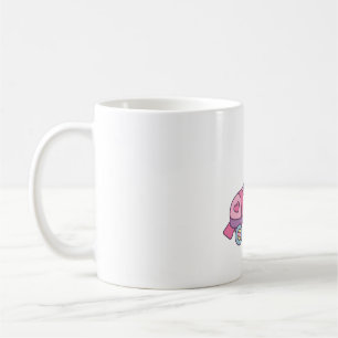 Rosa und lila Rollschuhe Doodle Kaffeetasse