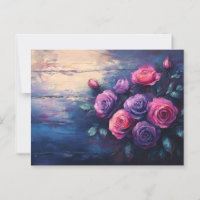 Rosa und Lila Rose auf Holz