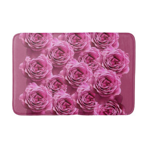 Rosa und lila Rose Badematte