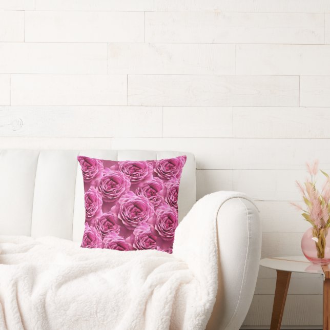 Rosa und lila Rose Kissen (Liege)