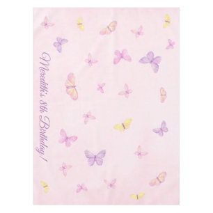 Rosa und Lila Schmetterling-Party Tischdecke