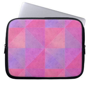 Rosa und Lila Triangels Moderne Wasserfarben Kunst Laptopschutzhülle