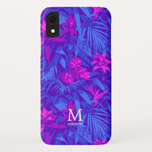 Rosa und Lila Tropenstapel  Case-Mate iPhone Hülle (Rückseite)