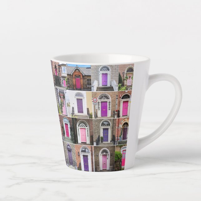 Rosa und Lila Türen, Dublin Latte Tasse (Rechts)