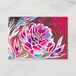 Rosa und Lila Wasserfarbe Dahlia Niedliche Blumenb Visitenkarte