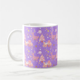 Rosa und Lila Weihnachtsgestaltung Kaffeetasse