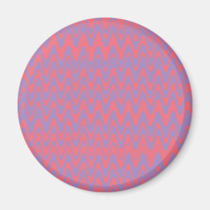 Rosa und lila Wellenmuster Magnet
