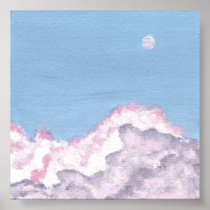 Rosa und Lila Wolken drucken Poster