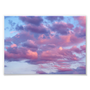 Rosa und Lila Wolken Fotodruck