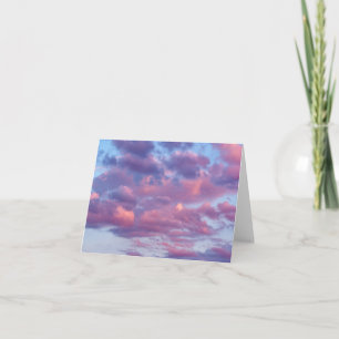 Rosa und Lila Wolken Karte