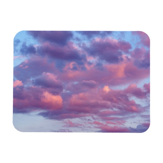 Rosa und Lila Wolken Magnet (Horizontal)