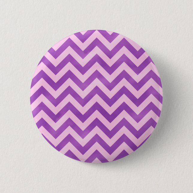 Rosa und Lila Zigzag Button (Vorderseite)