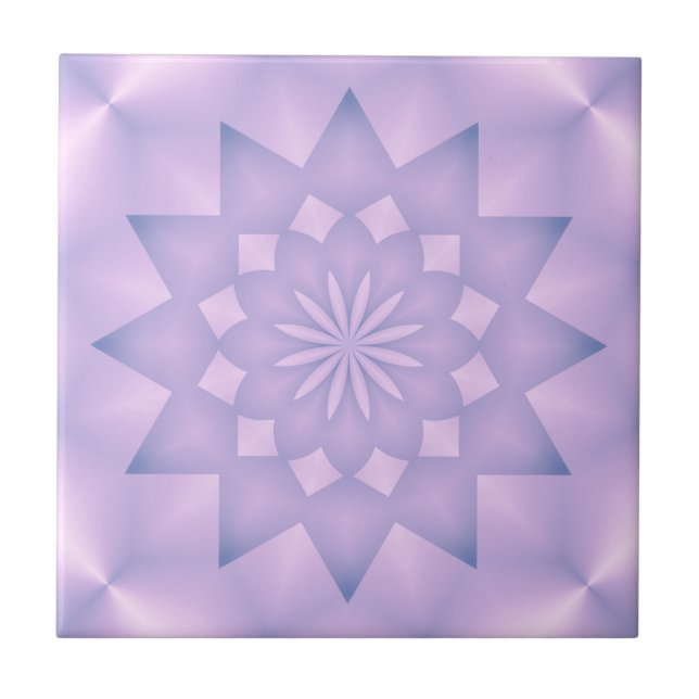 Rosa und Lilac Rosette Fliese (Vorderseite)