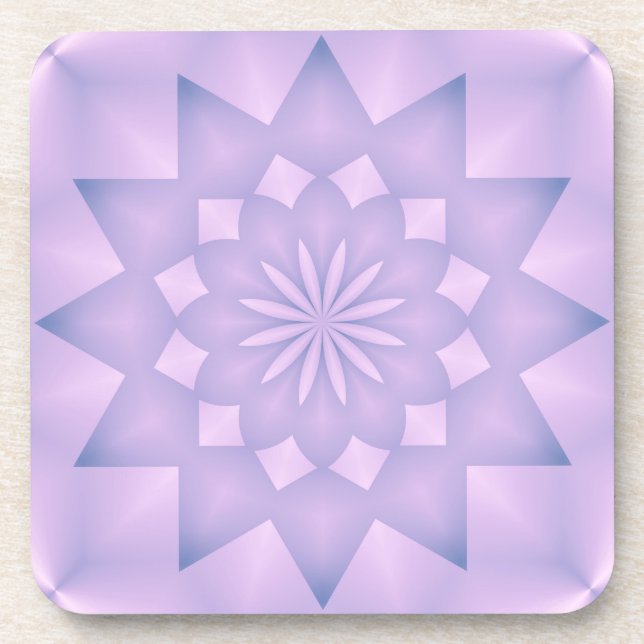 Rosa und Lilac Rosette Getränkeuntersetzer (Vorderseite)